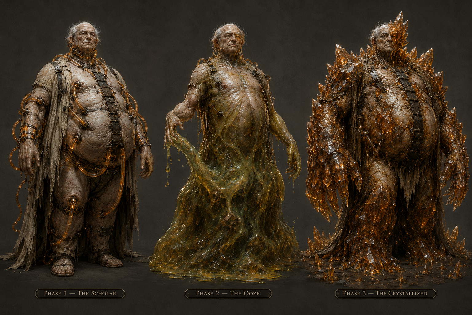 Kethrar — Fase 1 Il Dotto, Fase 2 La Melma, Fase 3 Il Cristallizzato